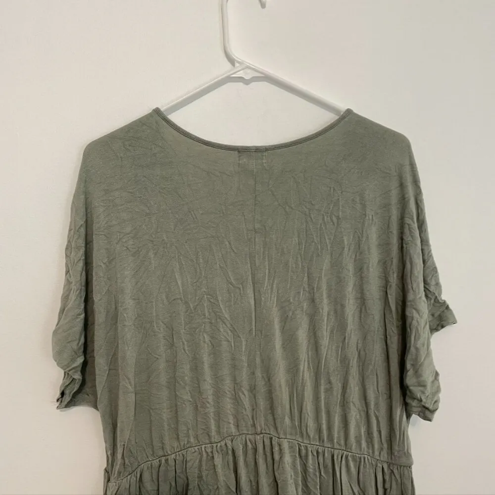 ULTRA FLIRT Green V-Neck Surplice Faux Wrap Short Sleeve Blouse Top JUNIORS 2X - Image 11
