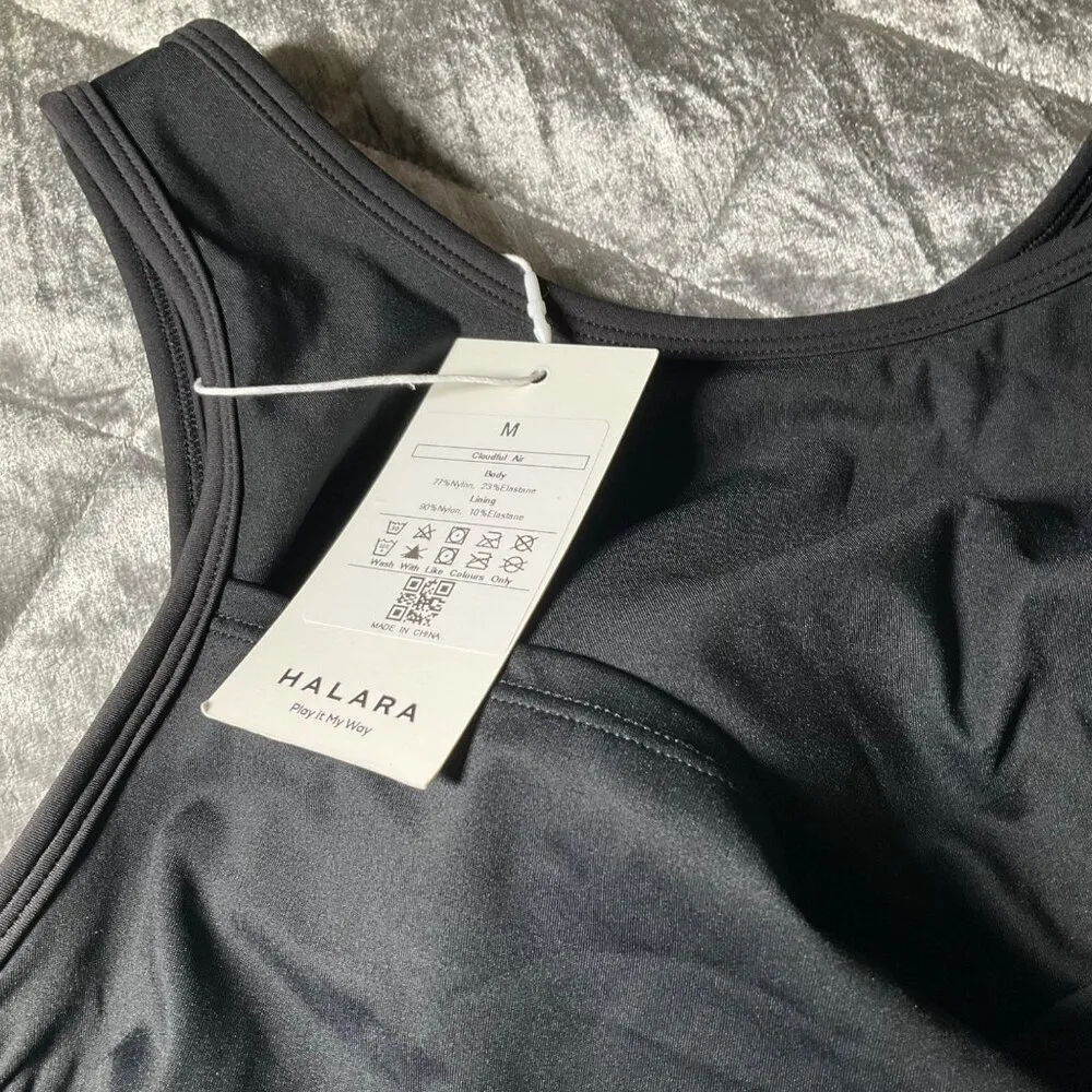 Halara Women's Black Athletic Tank Top Crisscross Design Medium Polyester & Span - Image 6