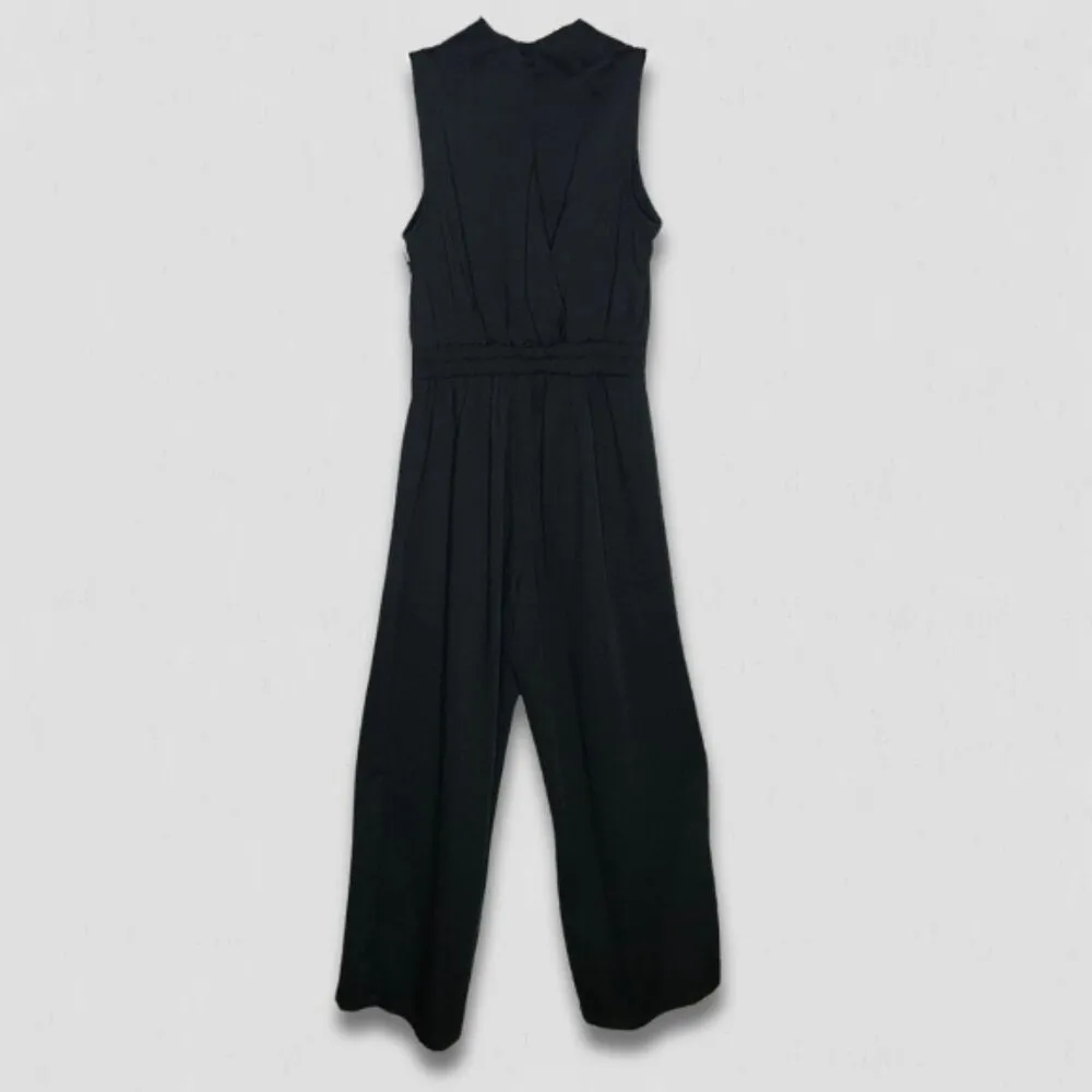 Sincerely Jules Black Jumpsuit Wide Leg Sleeveless Wrap M Size M - Image 3