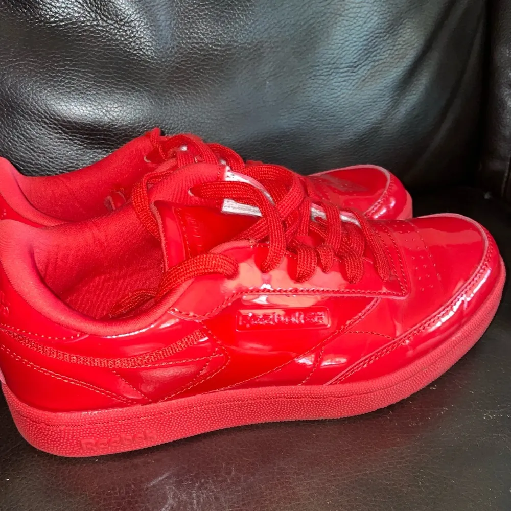 Reebok Cardi B x Club C Double Instinct Red women’s size 5 sneakers shoes gym - Image 5