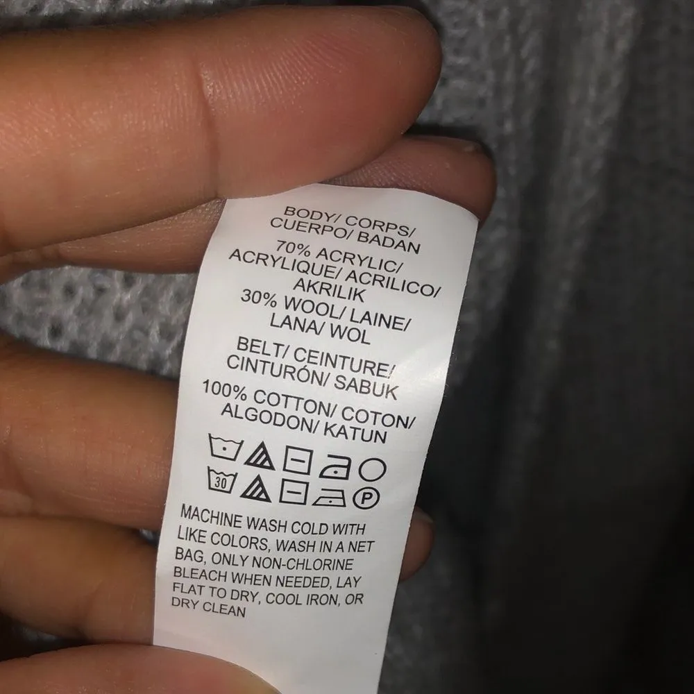 361. Lucky brand Light Gray wool boned Sweater size XS - Image 3