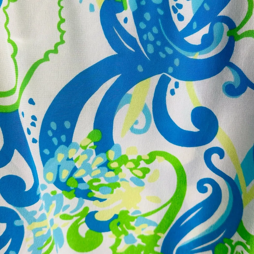 Lilly Pulitzer Crystal Coast Silk Dusk Racerback Tank Top Shirt Blouse Size XS - Image 9