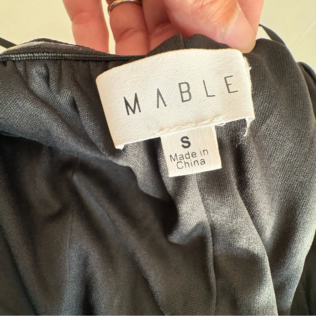 Mable Ruched Corset strapless tube midi dress sweetheart neckline black small - Image 10