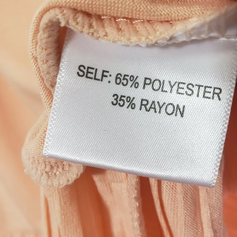 ROSE & OLIVE Women's Large Pink Solid Pleated Bottom Hem Sleeveless, Blouse Top - Image 6