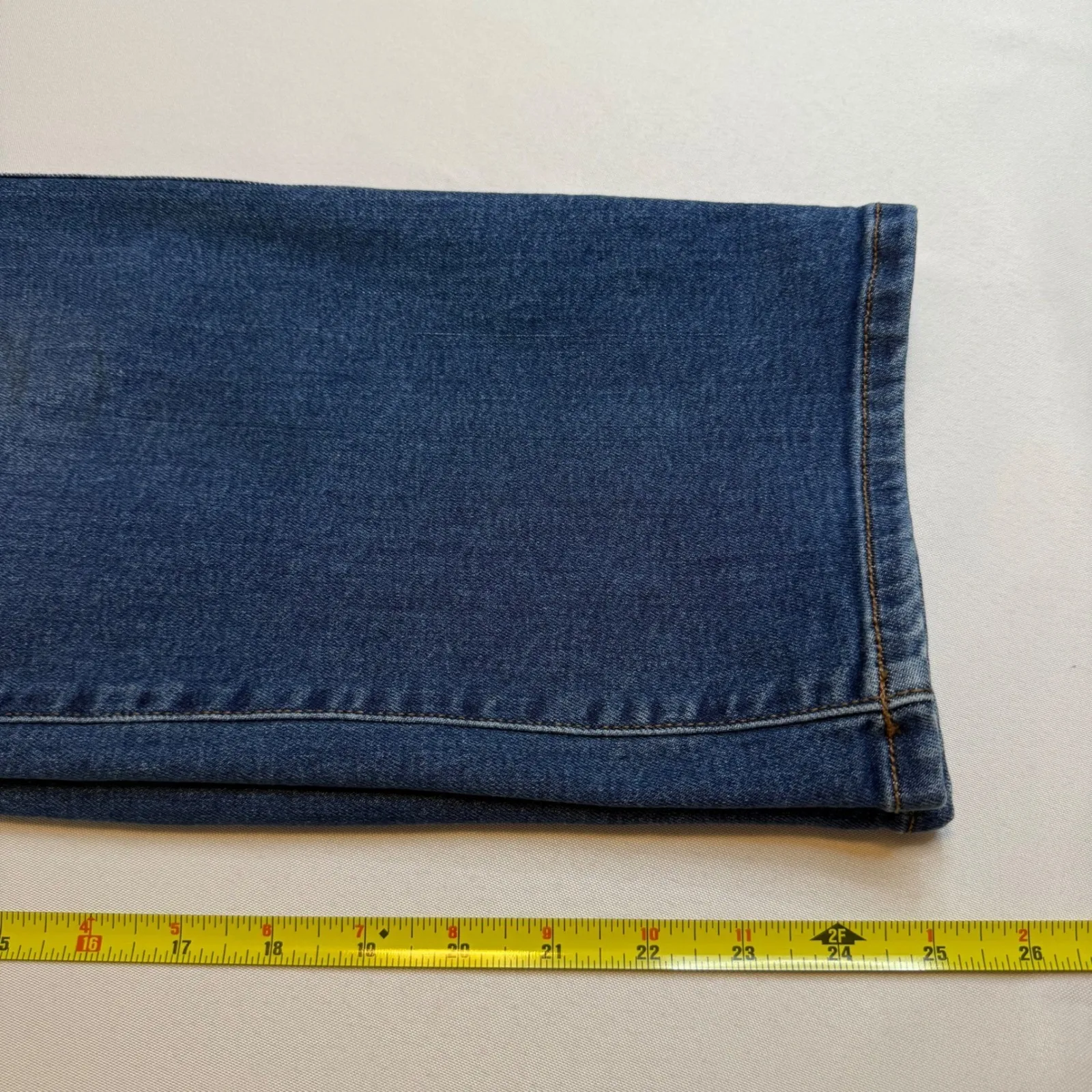 Ann Taylor LOFT Made and Loved Straight Crop Jeans Blue 31/12 Denim Mid Wash #‎ - Image 5
