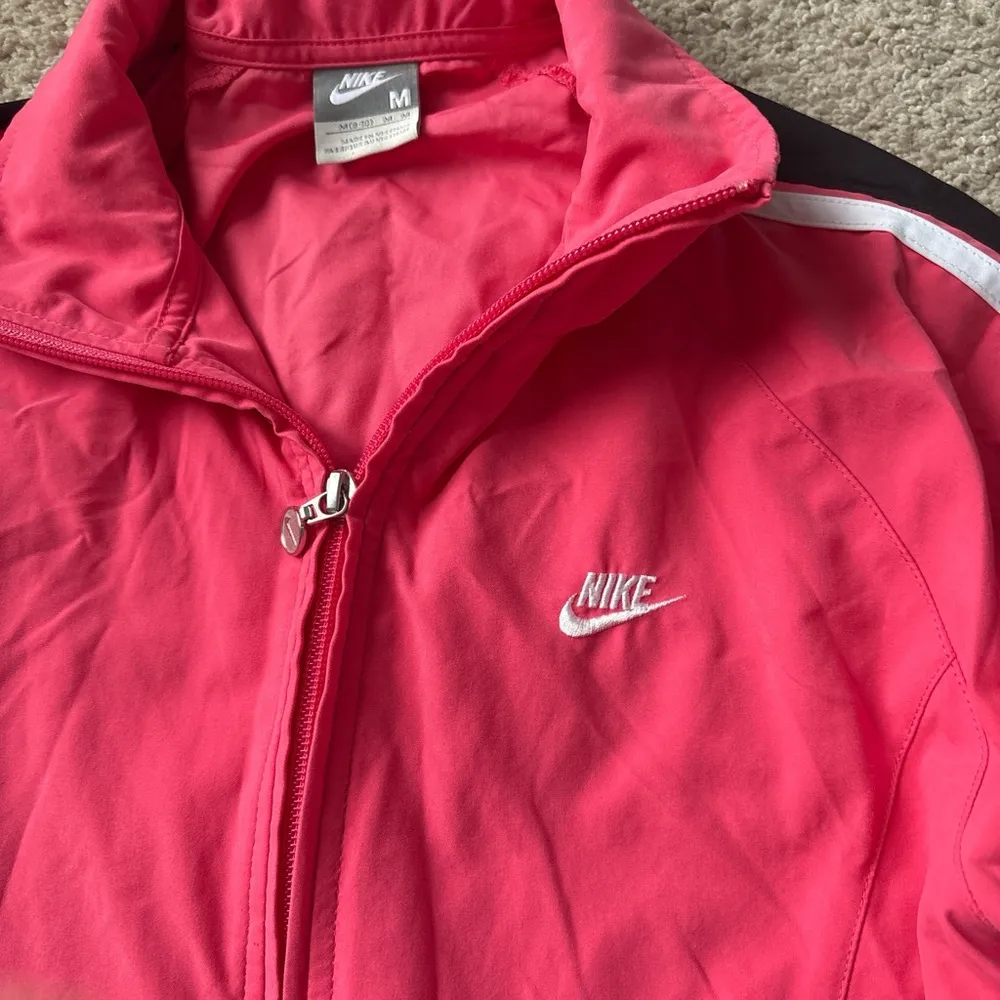 Nike Pink Bomber Jacket with Stand-Up Collar - Image 3