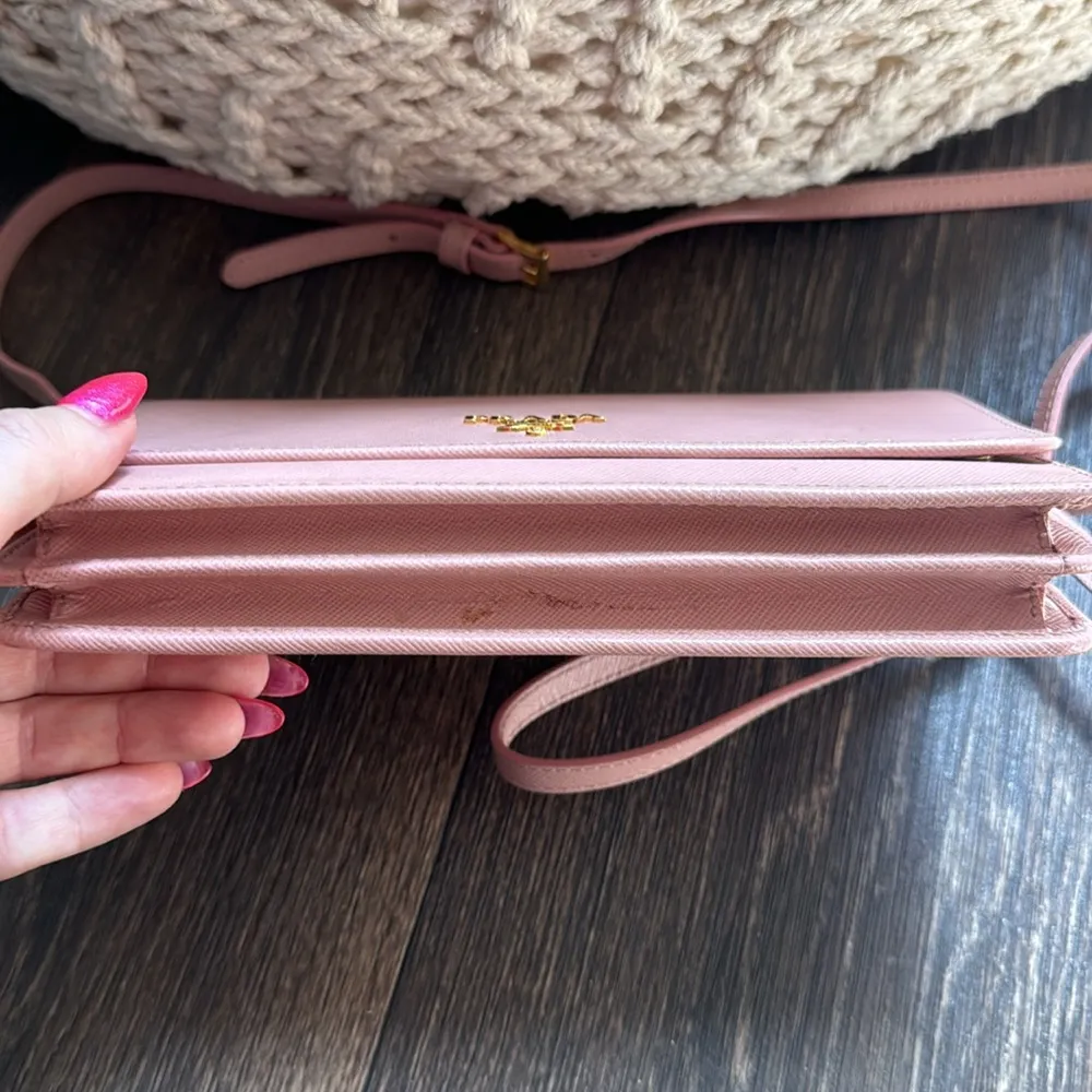 Prada Saffiano Mini Crossbody Bag - Image 4