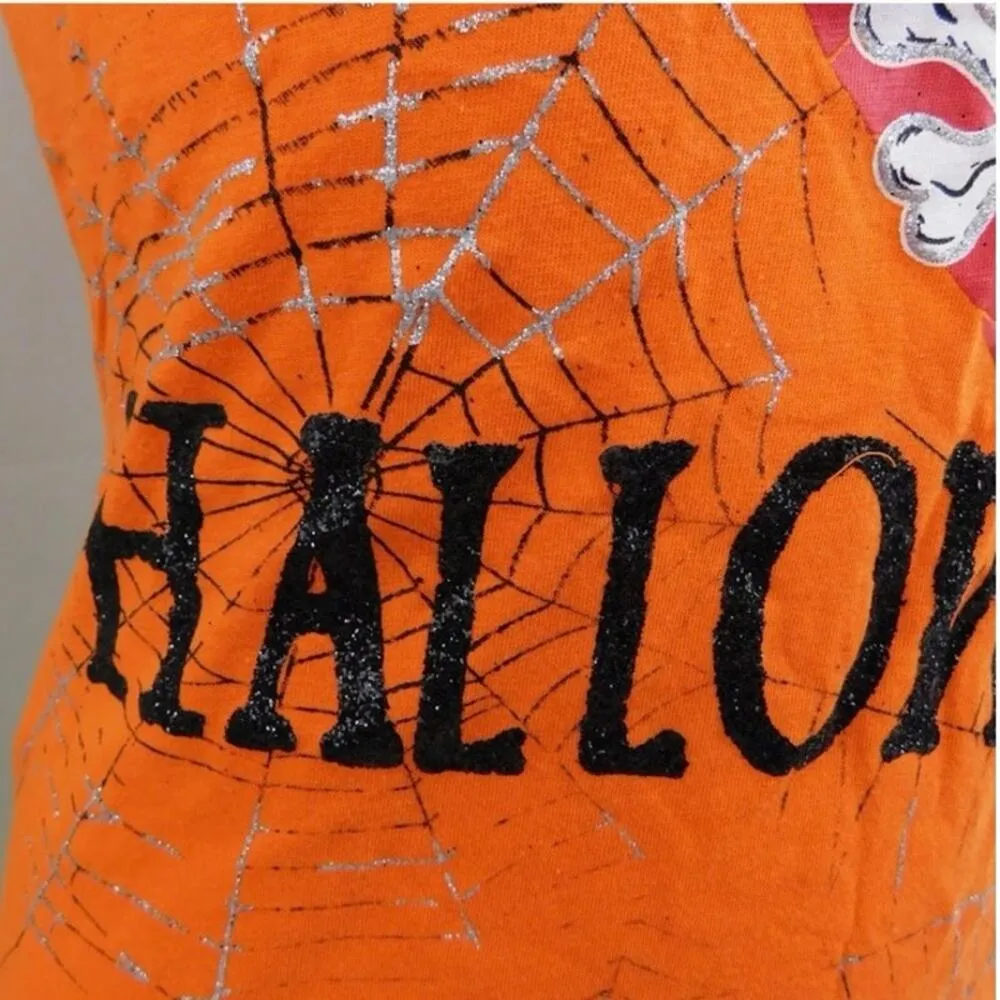 Junior Women’s I Love Halloween Skull Spider V - Image 11