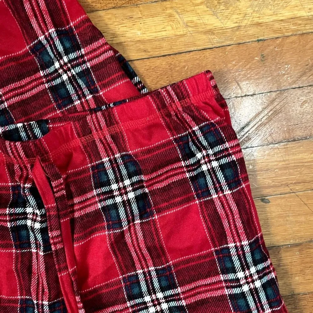 Red and black checkered pajama pants casual comfortable style soft medium - Image 2