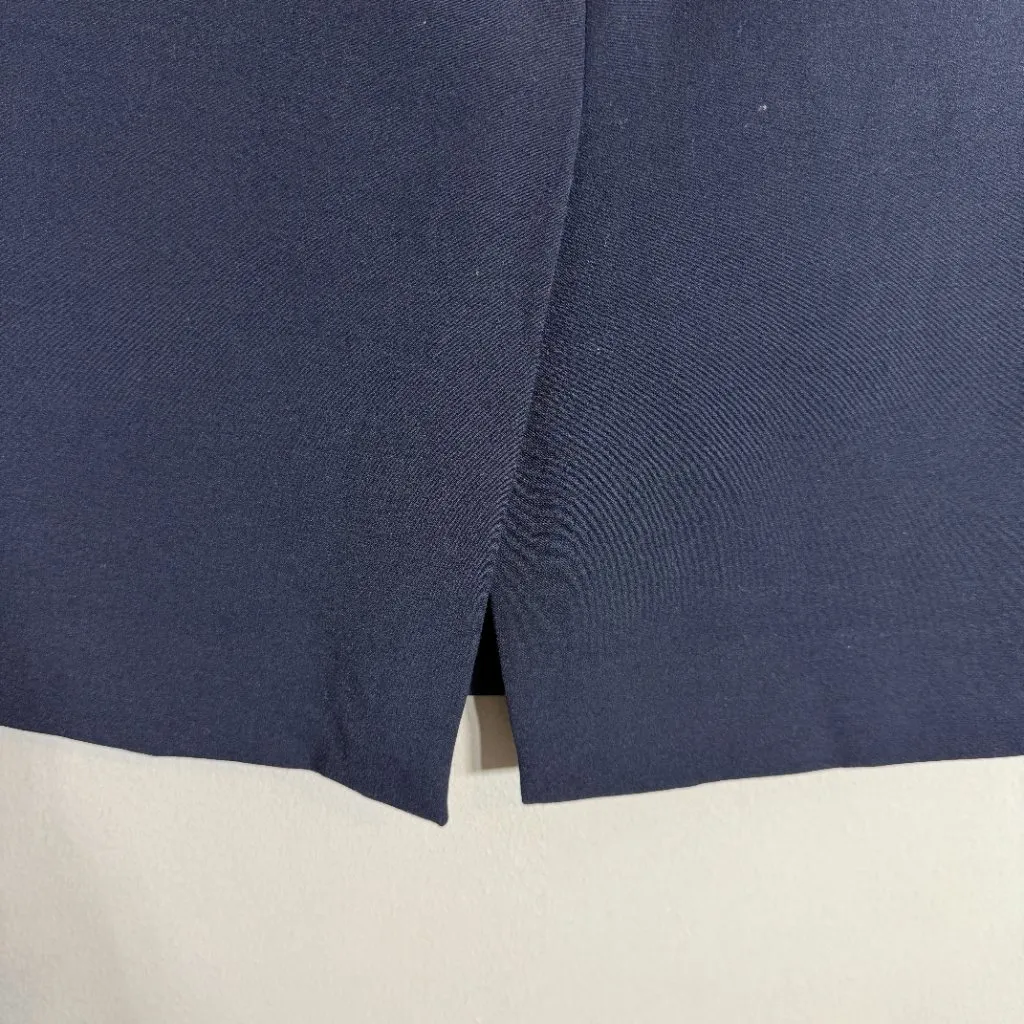 Vince Seamed Front Pencil Skirt Women's 0 Navy Blue Slit Career Minimalist NWT - Image 10