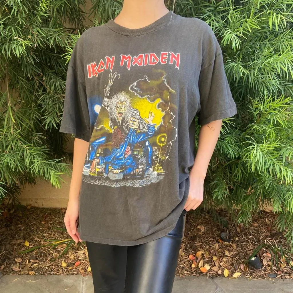 Iron Maiden Heavy Metal Original Vintage Tee Black Size XL - Image 2