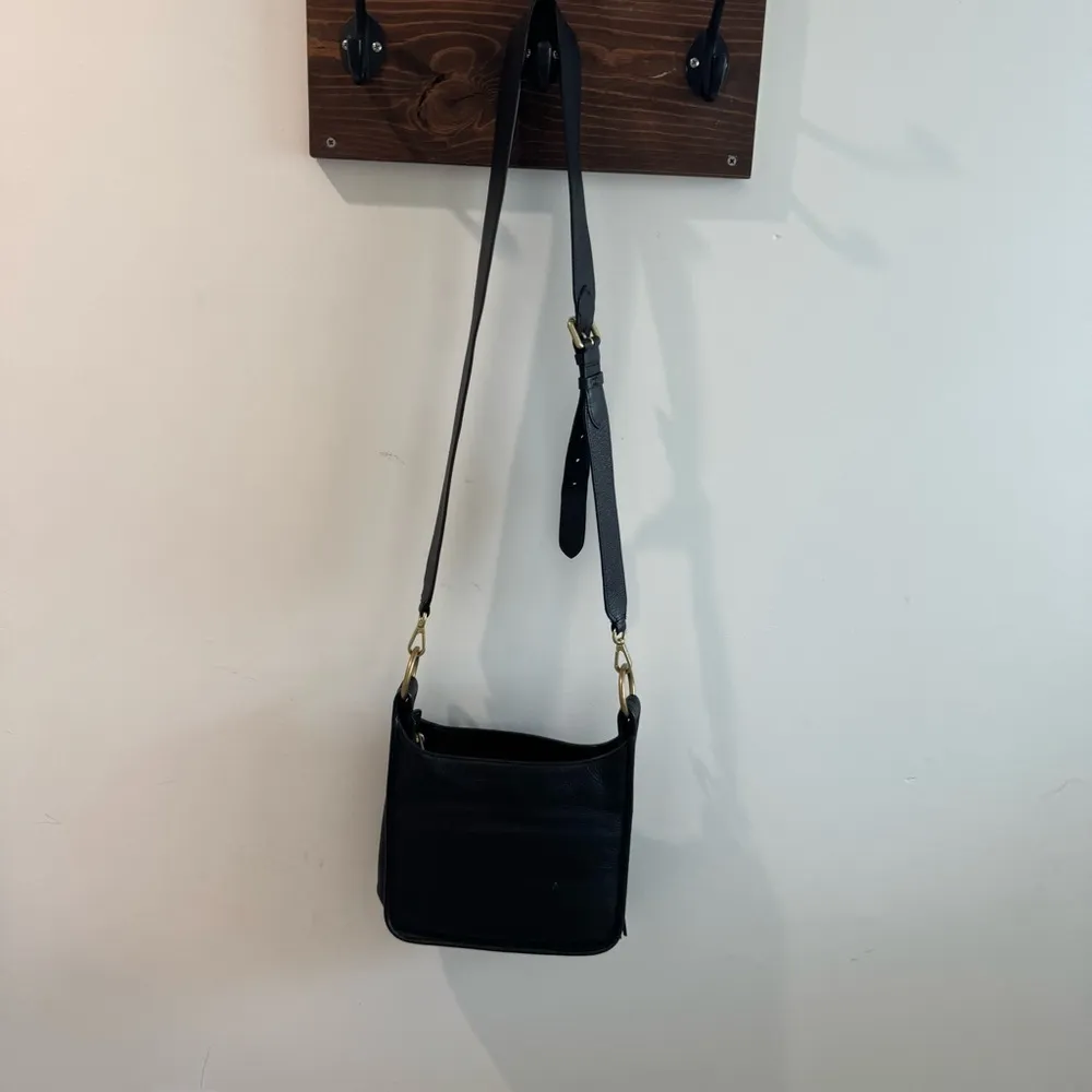 Henri Bendel Black Leather Dylan Tassel Mini Messenger Bag with Cole Haan Strap - Image 11