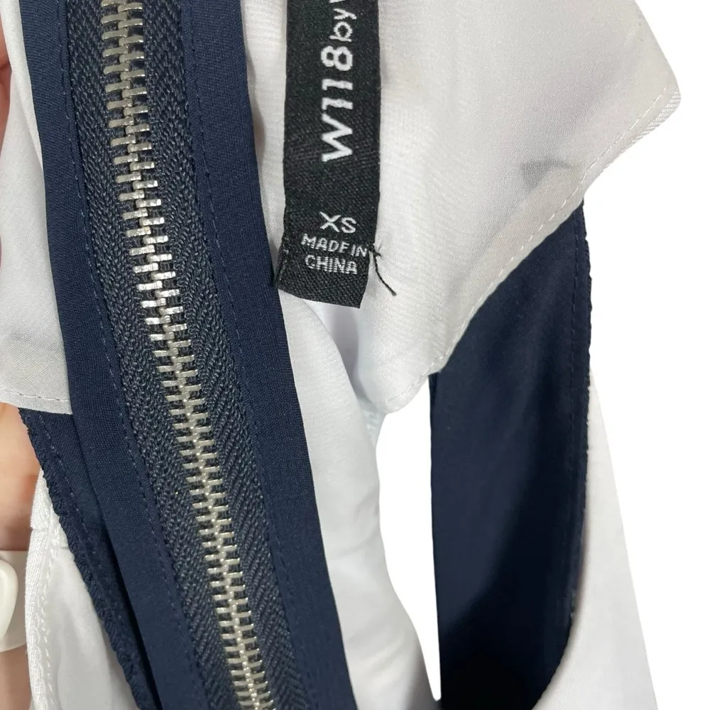 Walter Baker W118 Flare Skater Back Cutout Mini Dress White/Navy Size XS - Image 8