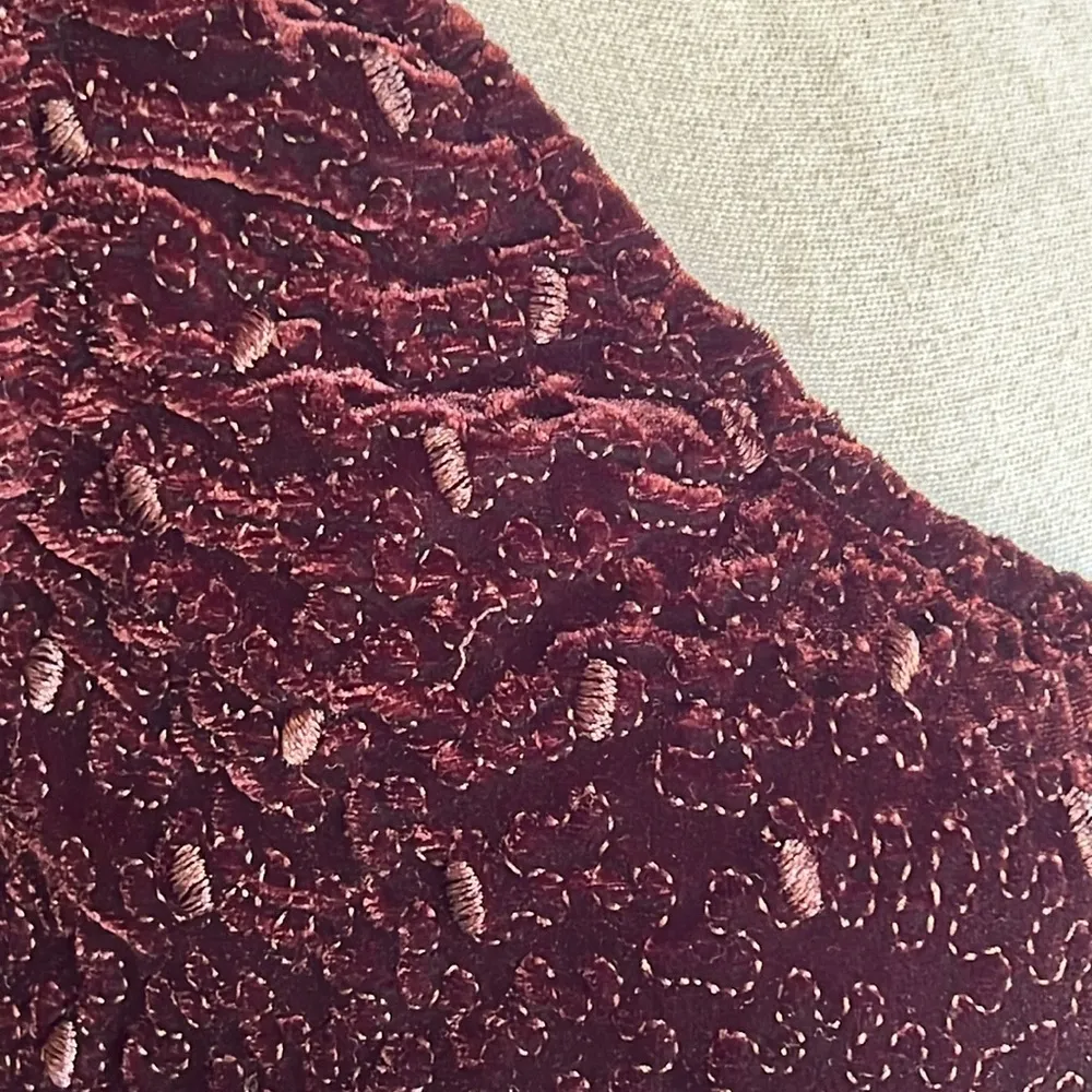 Casadei Velvet Sleeveless Bodysuit with Embroidered Detail - Image 3