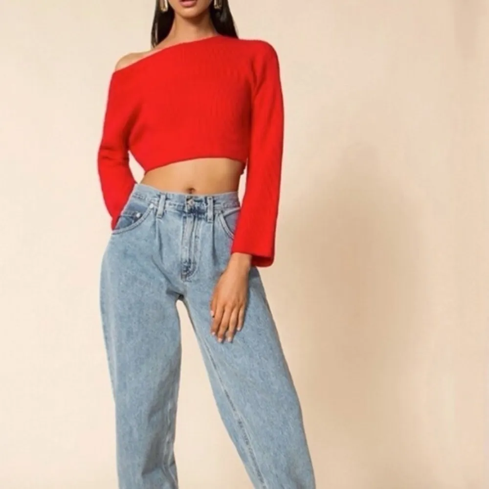 Superdown‎ Geraldine Ribbed Sweater in Red Size Extra Small - Image 9