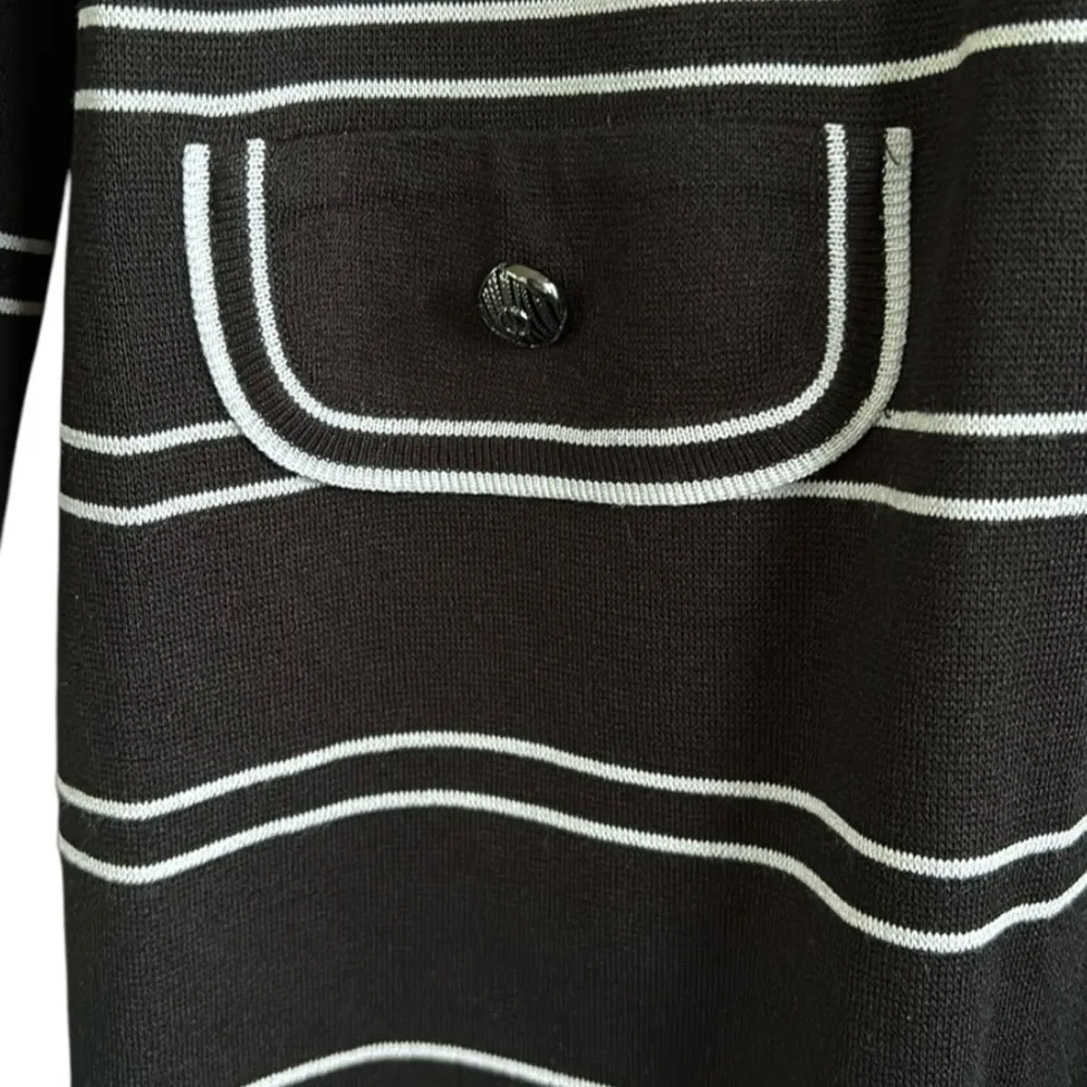 EUC Ming Wang Duster Sweater Black White Size XL - Image 4