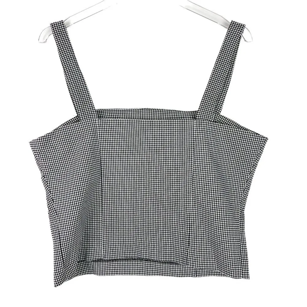 NWOT  Gingham Cropped Tank Top Size 12 NEW - Image 5