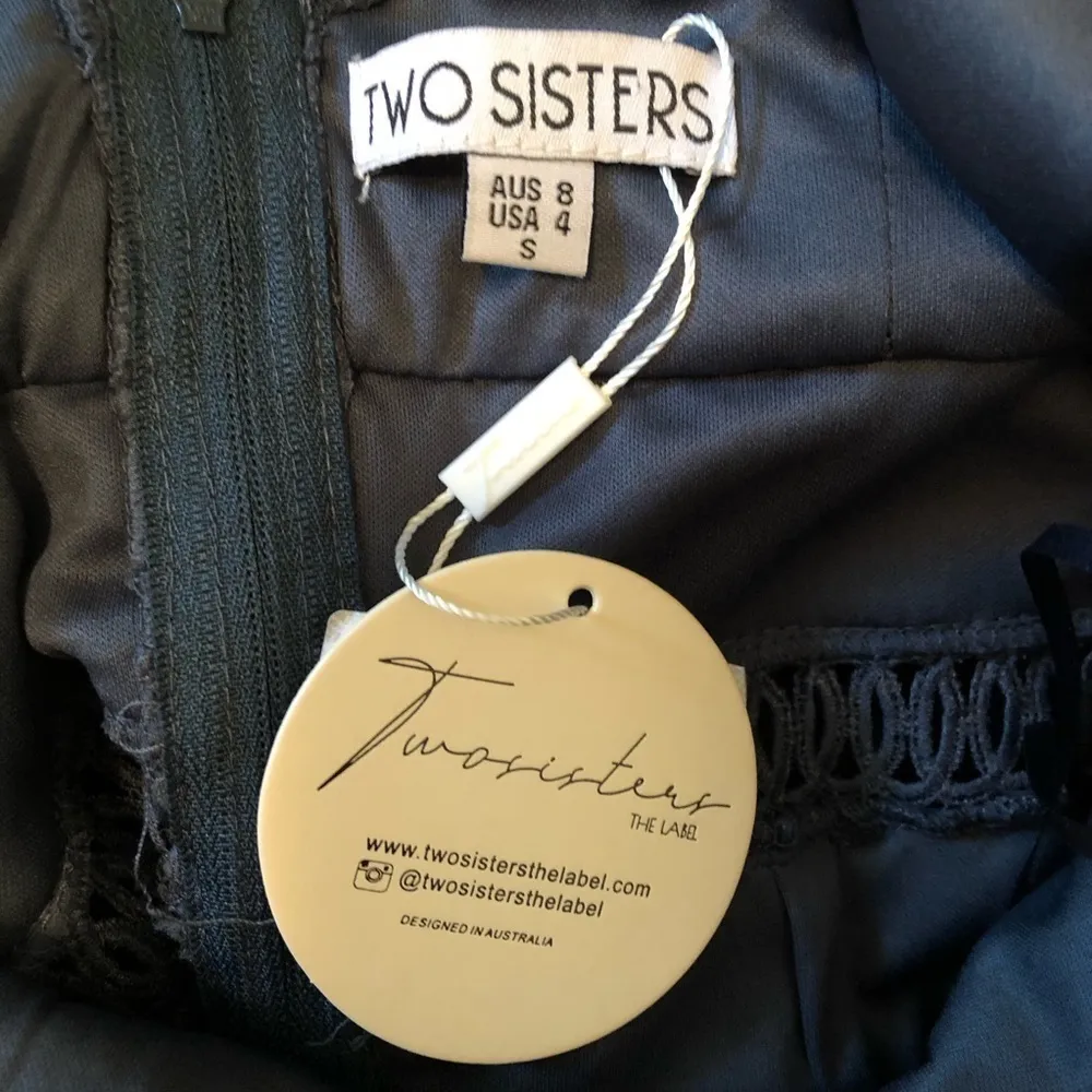 Two Sisters Charlotte Dress Blue Eyelet Small NWT - Image 4