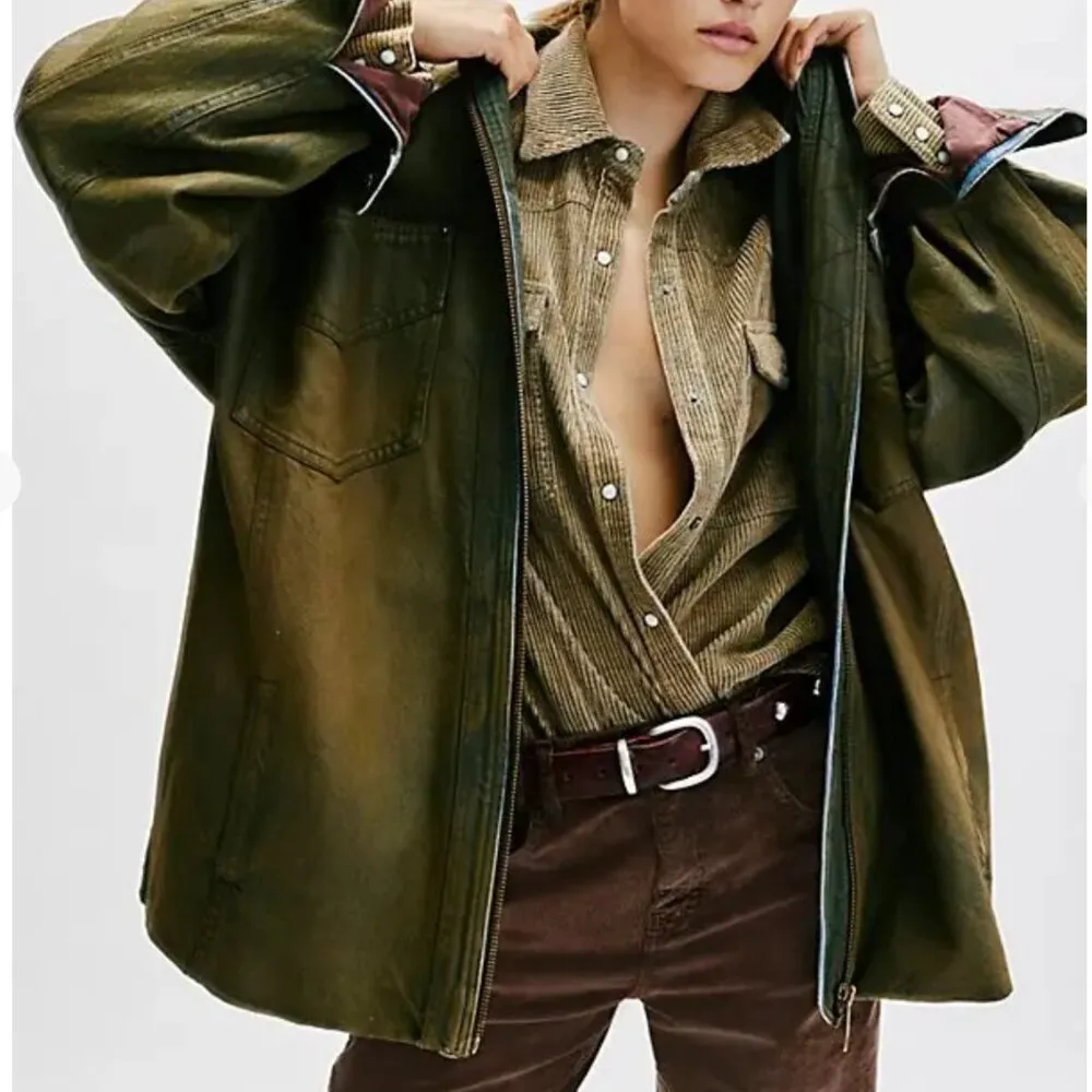 #29 NWT Free People Hideaway Cord Shirt in Roscoe Bermuda - Image 2