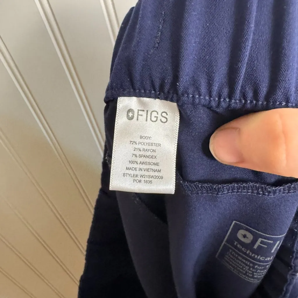 FIGS  Technical Collection Navy Jogger Style Scrub Bottoms L6 - Image 4