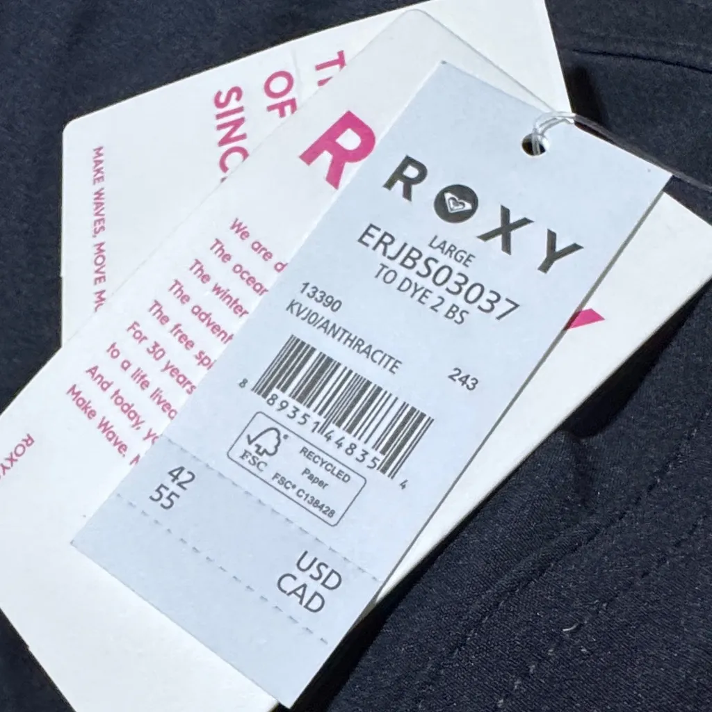 NWT Roxy Black Board 2" Inseam– Quick Dry Swim Shorts - Large - Image 5