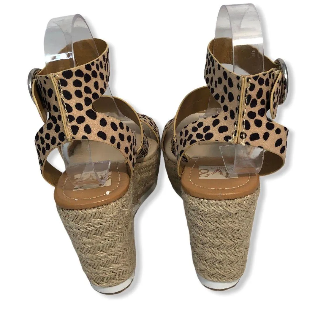 DV8 Cheetah Espadrille Wedge Sandals Multi Size 7.5 - Image 7