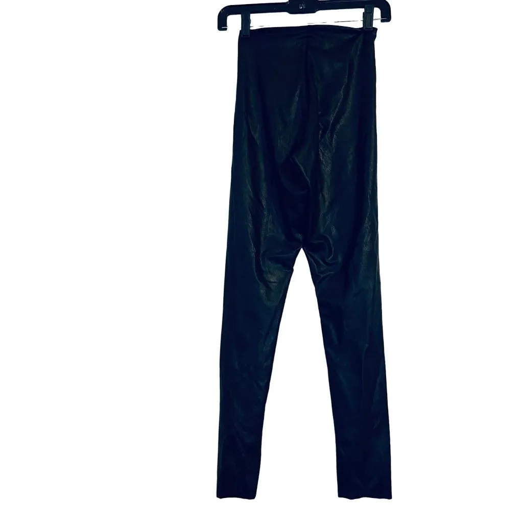 Commando Perfect Control Faux Leather Leggings Small Black Bodycon Pants - Image 6