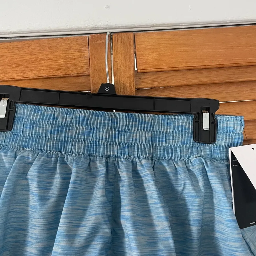 Nike Women’s One Dri-Fit Mid-Rise 3” Brief Lined Blue SpaceDye Shorts Sz S NWT - Image 2