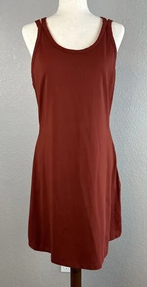 Title Nine Cirque De La Vie Dress with Built in Bra Size L Fired Brick Red - Image 1