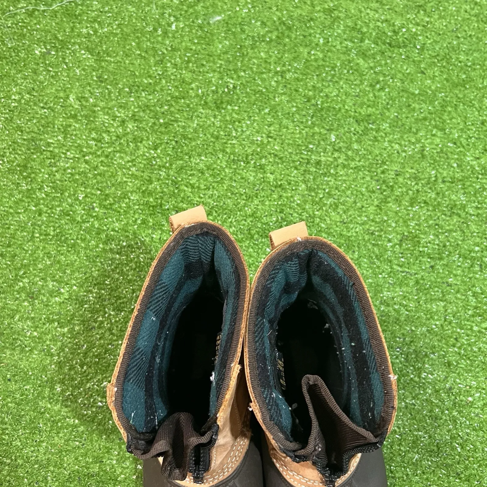 vintage Women's duck boots SZ 7 Leather Thinsulate Flannel Lined Work Boots - Image 6