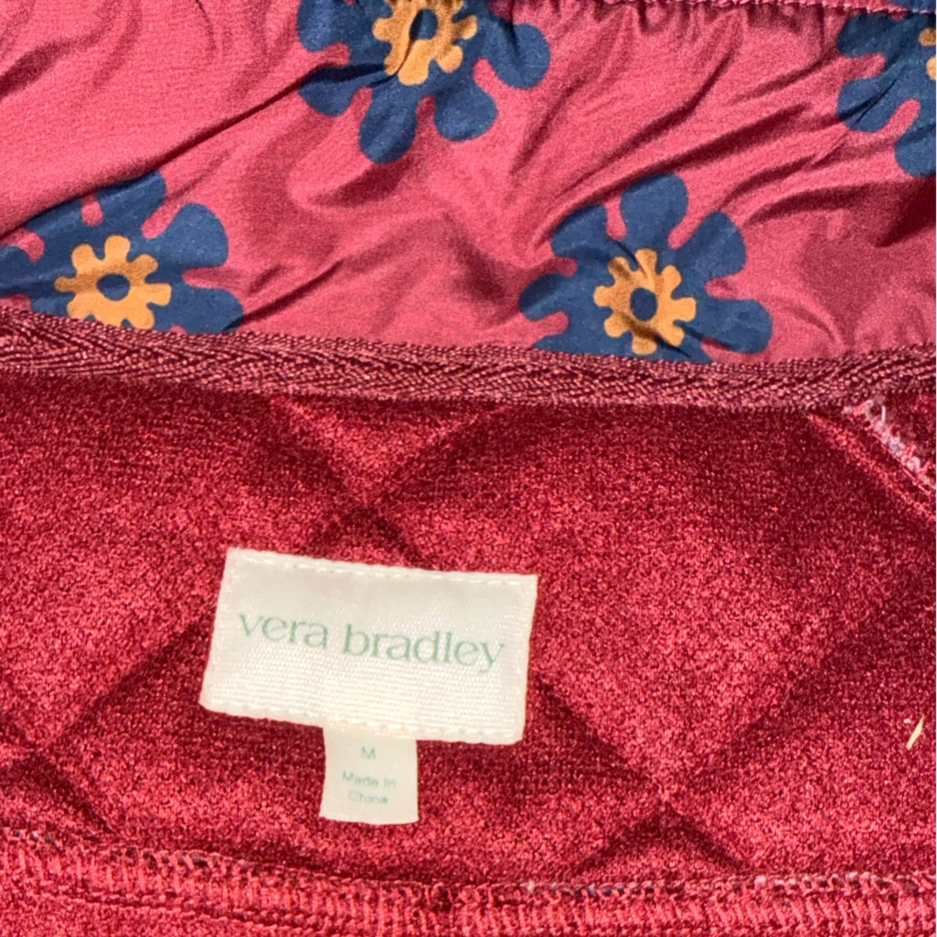Vera Bradley  Red Sherpa Jacket with Floral Pattern - Image 8