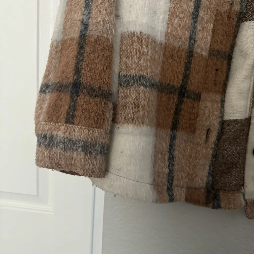 Anthropologie Avec Les Filles • Plaid Flannel Jacket • Shacket • Brown • Large - Image 5