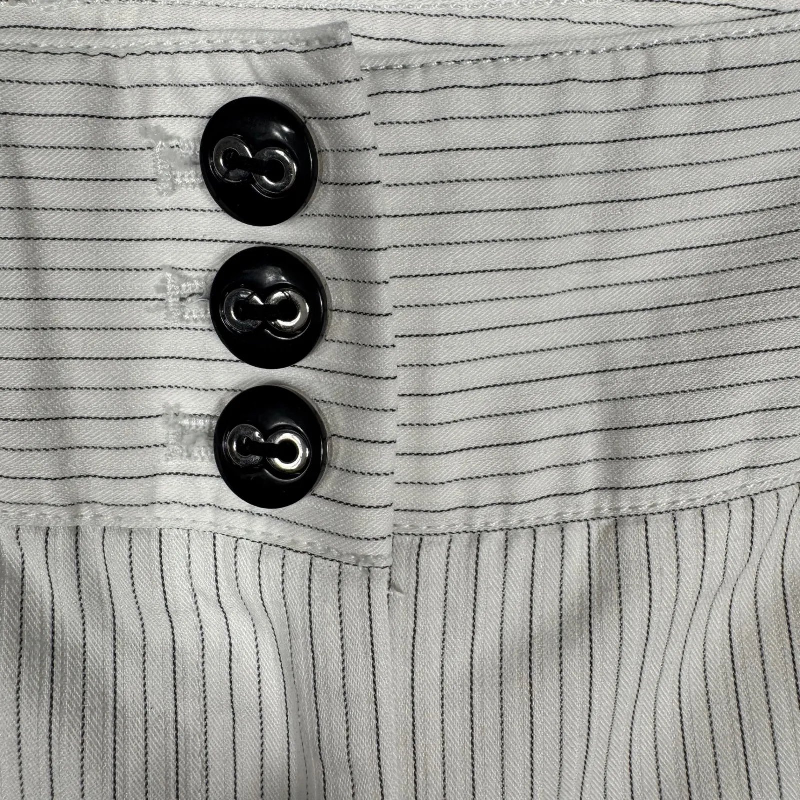 White House Black Market Legacy Striped Wide Leg Career Dress Pants Size 4R - Image 3