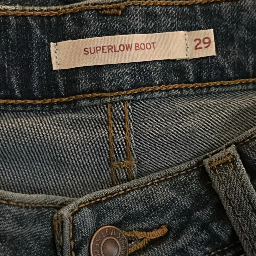 Levi's Women Superlow Bootcut Low Rise Zip Fly Stretch Jeans 29 X 32‎ Blue NWT - Image 9