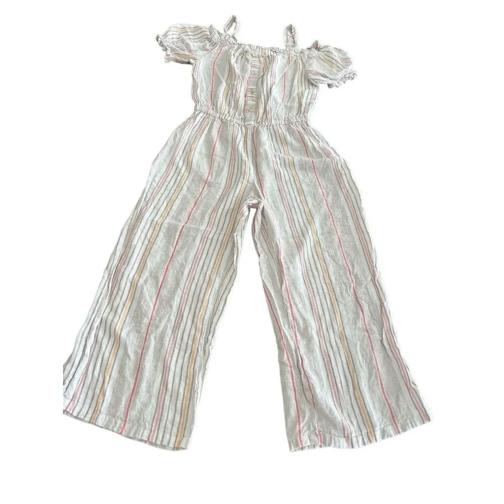 Rafaella Stripe Linen Jumpsuit size M - Image 5