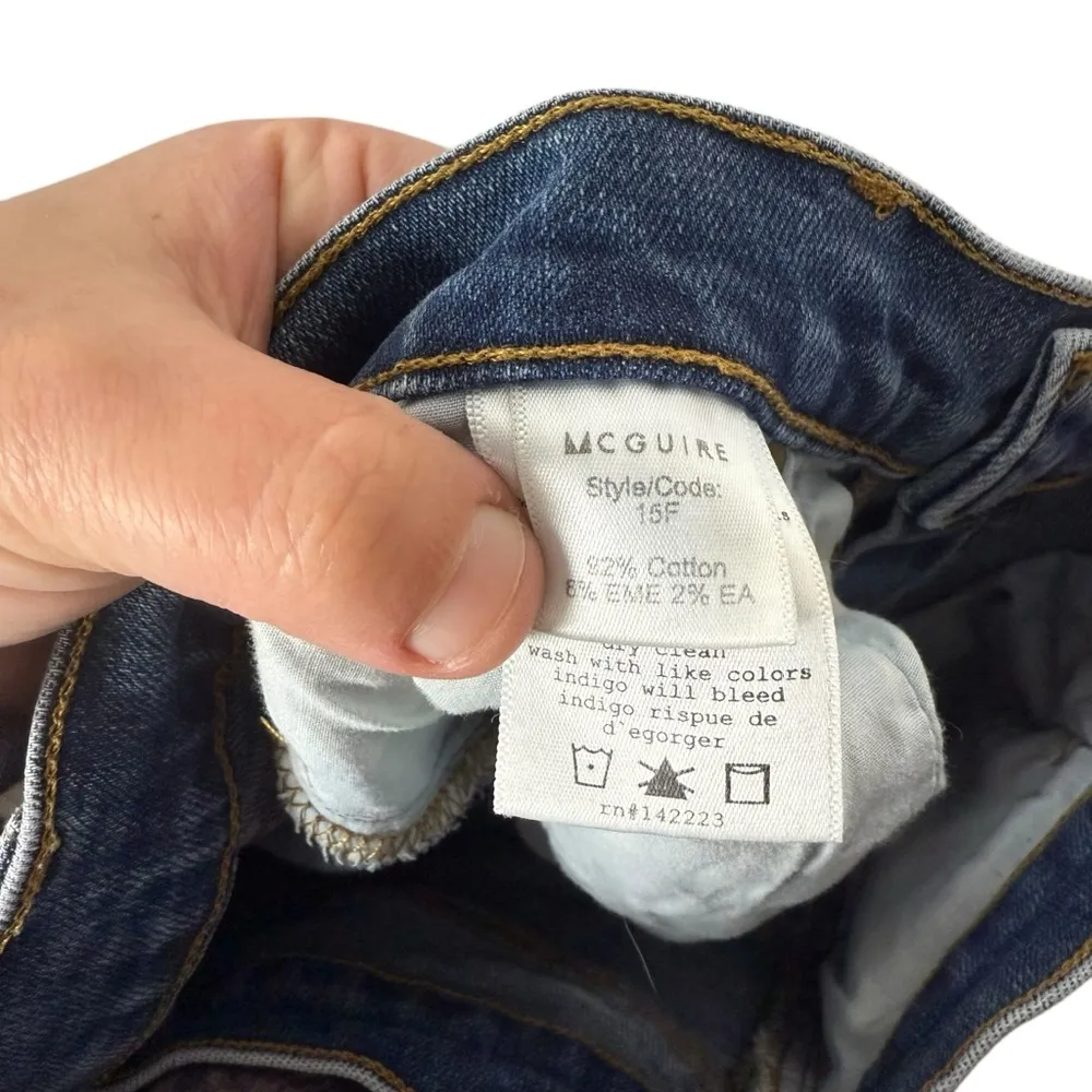 McGuire Anthropologie Bessette High-Rise Culotte Flare Jeans Blue Size 26 - Image 8
