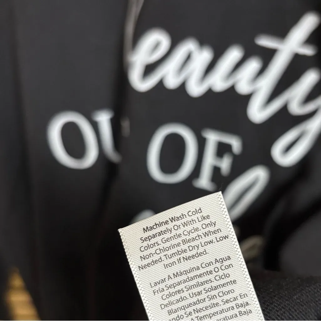 Time & Tru Black He Makes‎ Beauty Out Of Ashes Sweatshirt Size XXL - Image 6