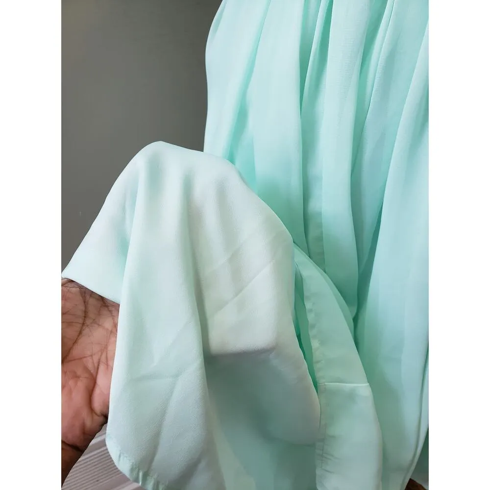 Tevolio Prom Bridesmaid Dress Women 4 Aqua Chiffon Strapless Sweetheart Back Zip Green - Image 10