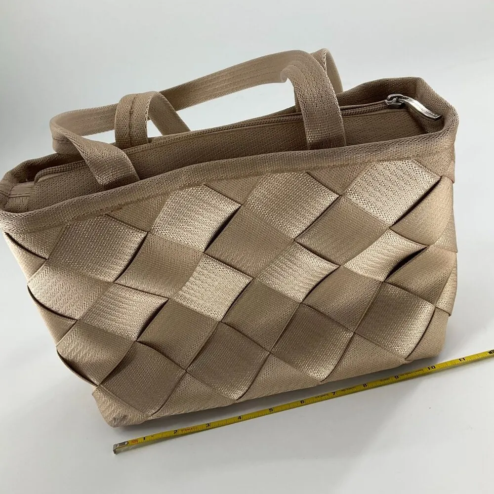 Maggie Bags Womens Genuine Seatbelt Webbing Shoulder Bag Tote Bag Beige Tan - Image 5