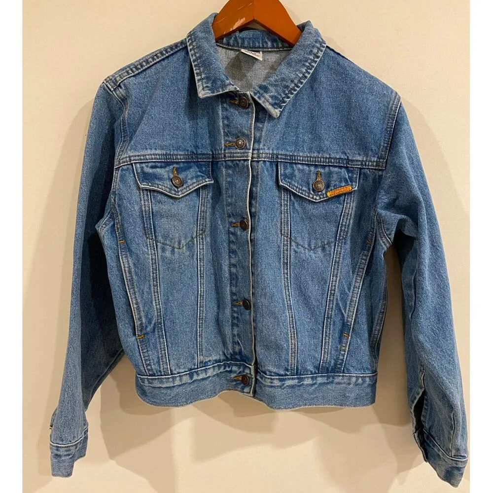 Vintage Jordache 100% Cotton Medium Wash Denim Jean Jacket Blue Women's Size 16 - Image 2