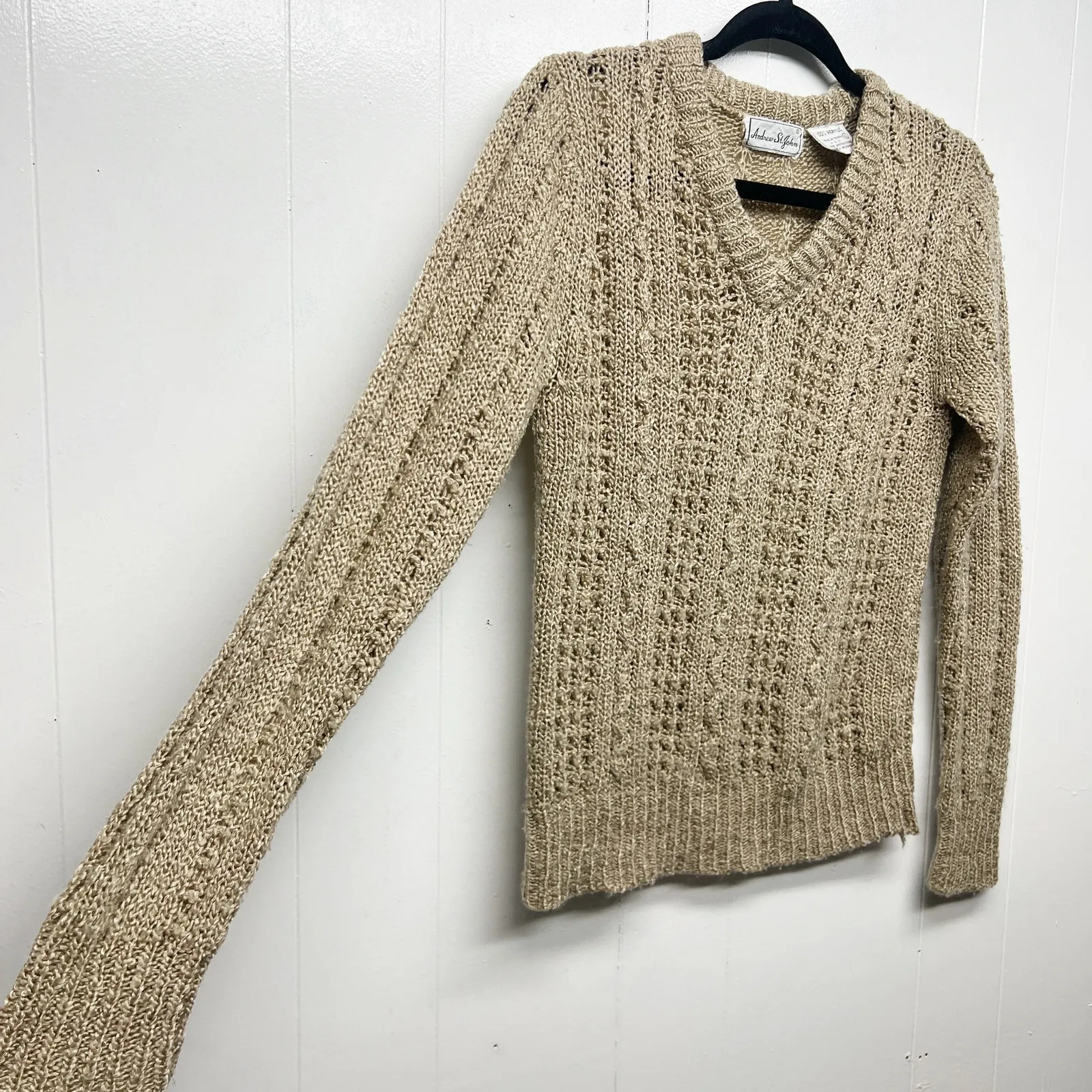 Andrew St. John Vintage Sweater Womens Small Old Money Preppy Academia Capsule - Image 5