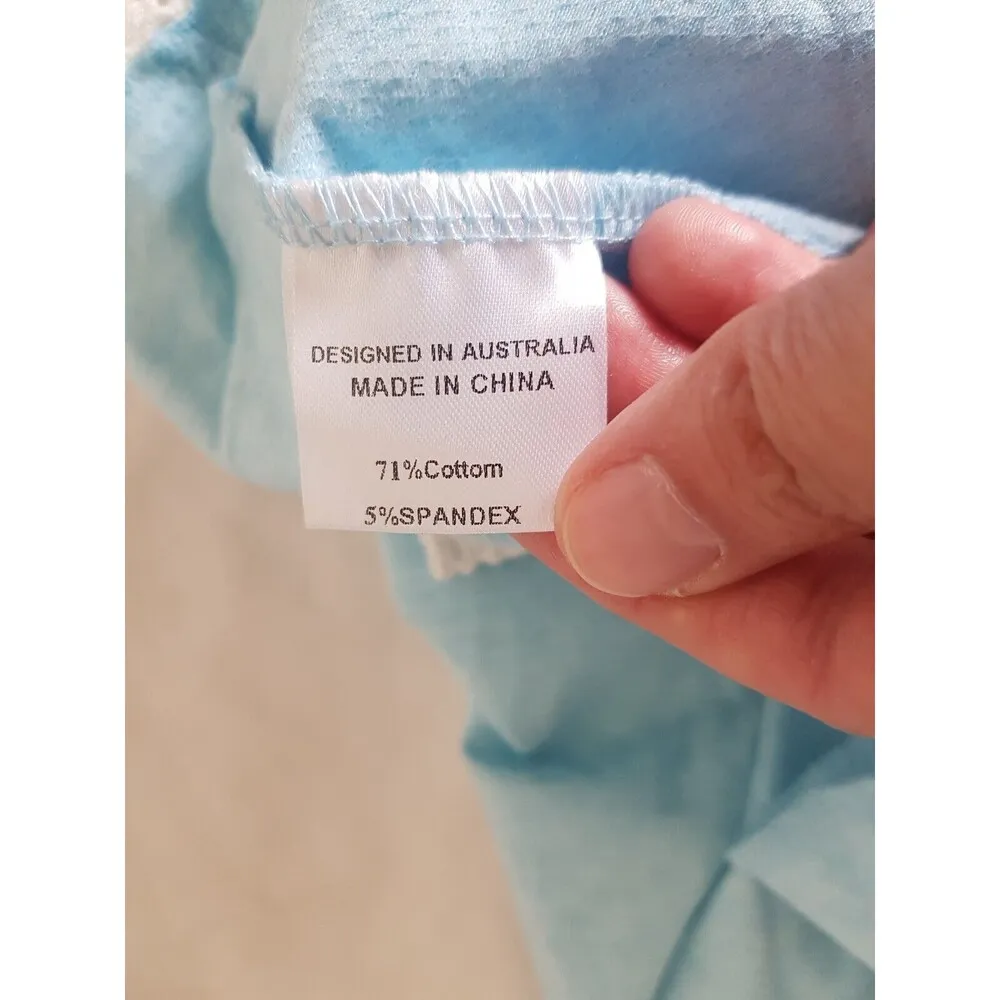 Ruby Joy Womens Robe Size Large Sleepwear Blue Crochet Pockets Size Medium - Image 8