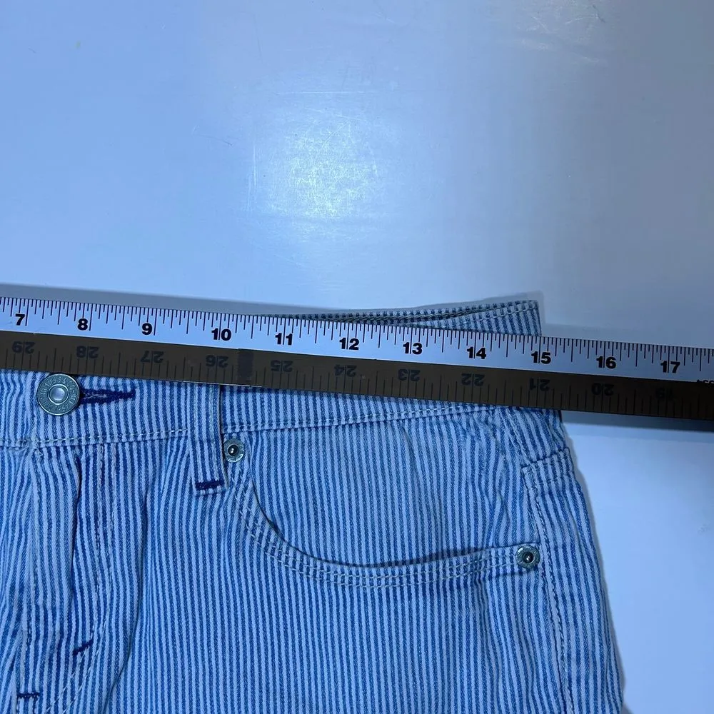 Y2K Levi‎ Jeans Denim Mid Rise Shorts Womens 3 Blue - Image 6