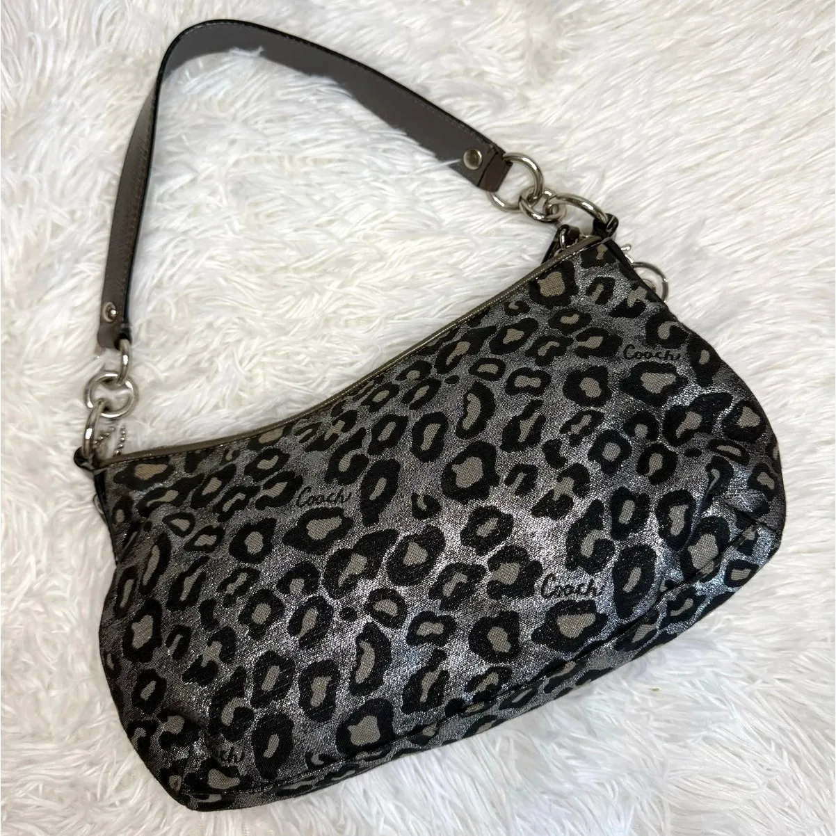 Coach y2k  Leopard Silver Metallic Mini Purse shoulder bag - Image 2