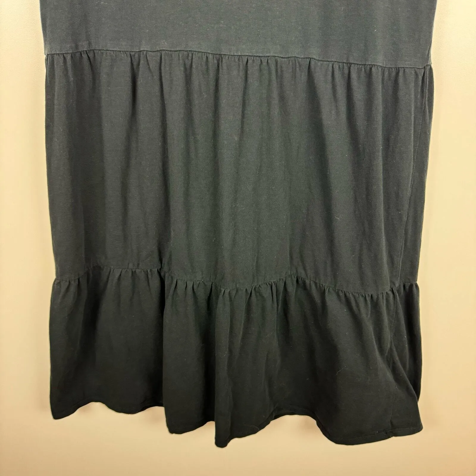J Crew Womens Tiered Mini Dress in Black Sz S |‎ Classic Neutral Everyday Flowy - Image 5