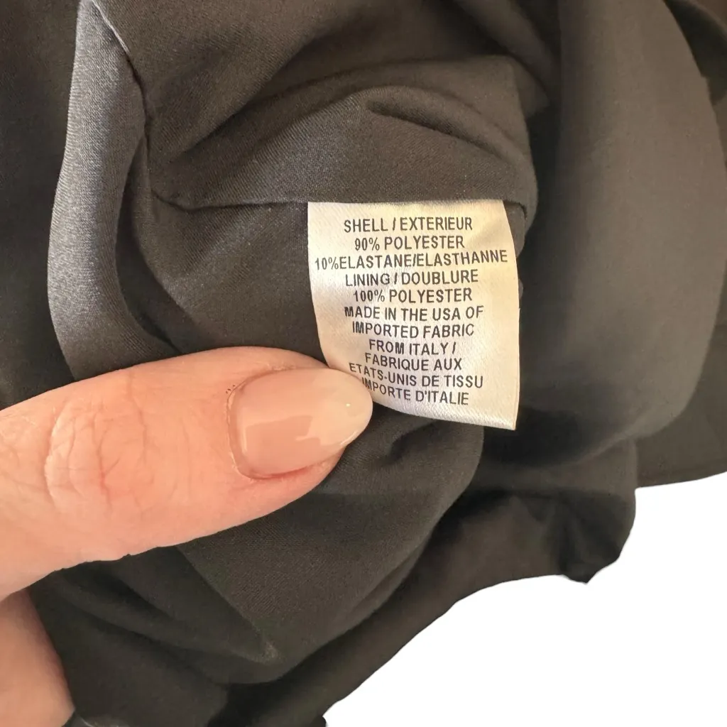 Milly - NWT Cady Nicole Ruffle Sleeve Dress Black Sz 0 - Image 9