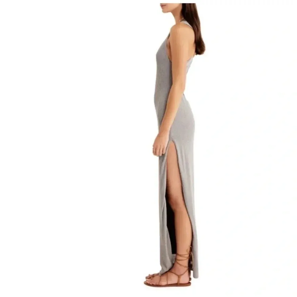 NWT RUMER Rosa Stripe Cutout Maxi Dress Seafoam Sz Large - Image 3