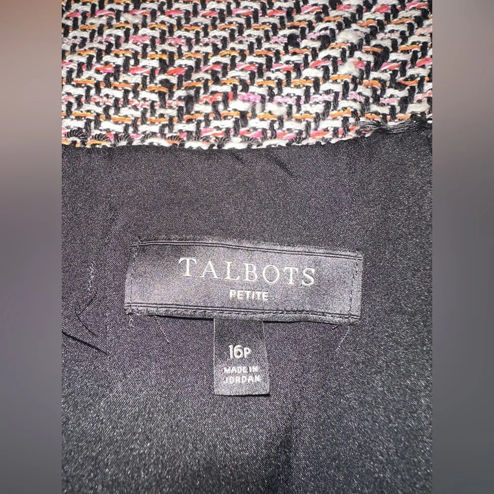 Talbots Plus Petite Pink+Black Ombre Tweed Pencil Skirt - Image 3