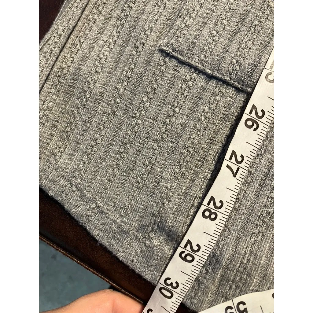 Blu Pepper Women Gray Ribbed Knit Open Front Long Sleeve Cardigan Sweater Size S - Image 13