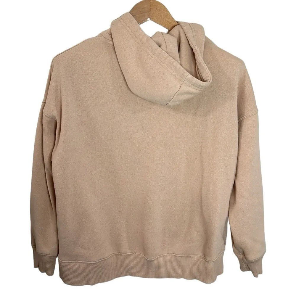 Aerie oversize distressed hoodie peachy beige size S - Image 2